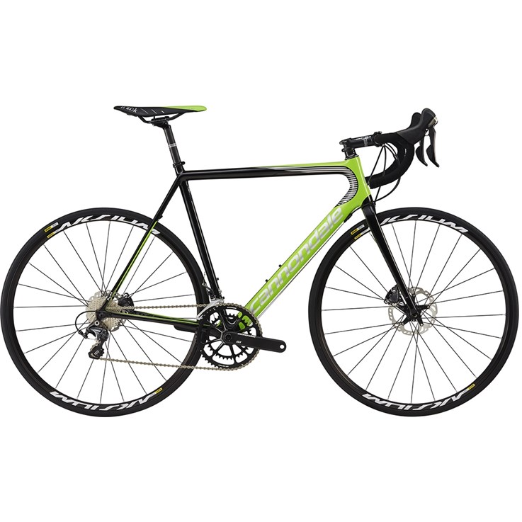 Cannondale SuperSix EVO Hi-Mod Disc Ultegra Berserker Green with Jet Black and Chrome, Gloss