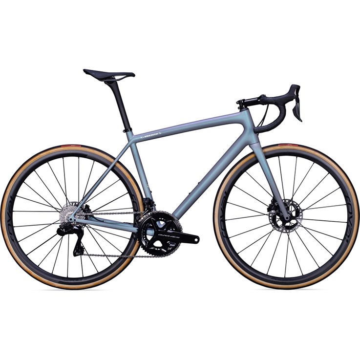 Specialized Aethos S-Works Di2 Cool Grey/Chameleon Eyris Tint/Brushed Chrome 2022