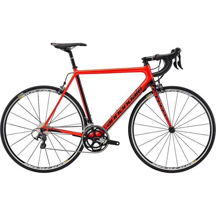 Cannondale SuperSix EVO Carbon Ultegra Acid Red with Jet Black, Gloss