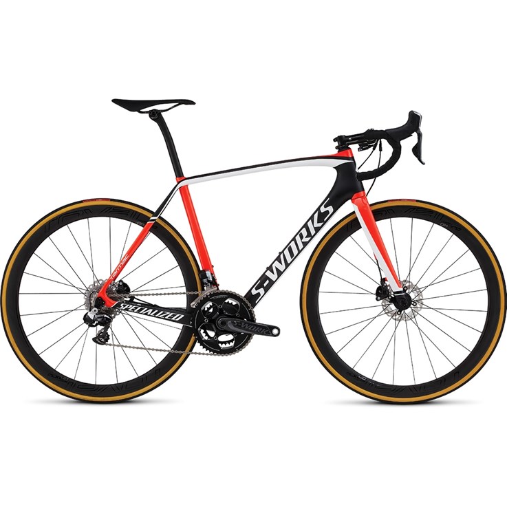Specialized S-Works Tarmac Disc Di2 Satin Carbon/Gloss Rocket Red/White