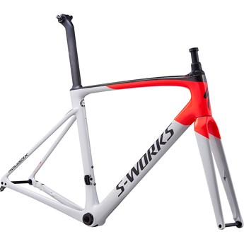 Specialized Roubaix S-Works Frameset Gloss/Satin/Dove Gray/Rocket Red/Back