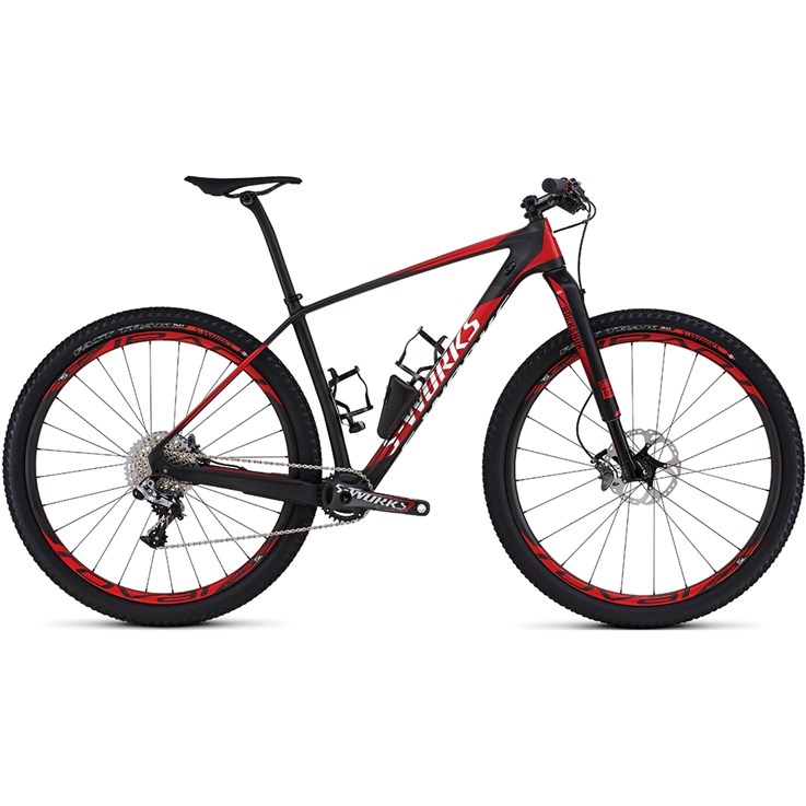 Specialized S-Works Stumpjumper 29 World Cup Satin Gloss Carbon/Flo Red/White