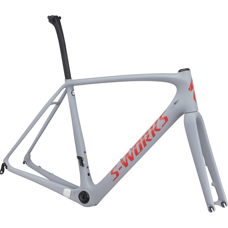 Specialized S-Works Tarmac Disc Rampaket (Frameset) Satin Cool Gray/Gloss Nordic Red