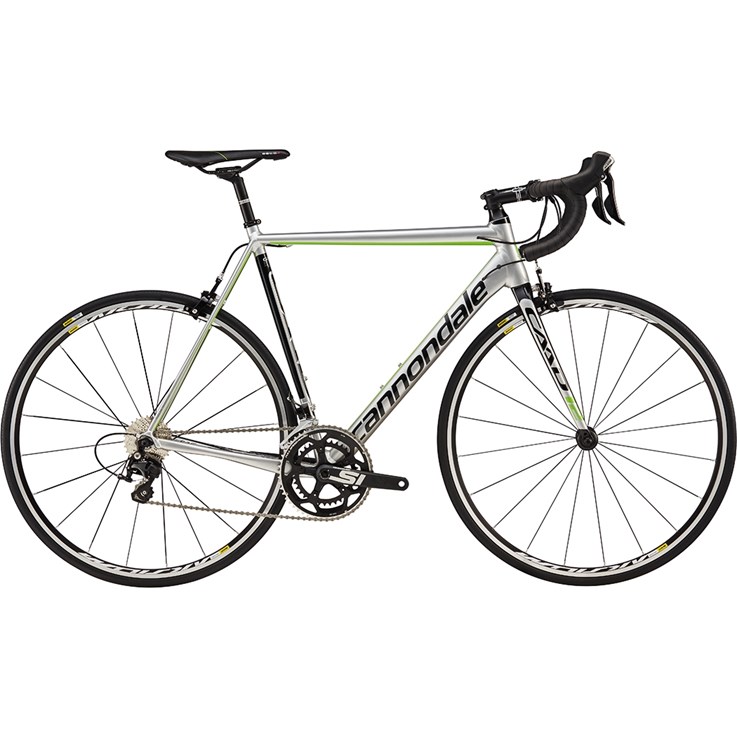 Cannondale CAAD12 105 Fine Silver with Jet Black and Berzerker Green, Gloss