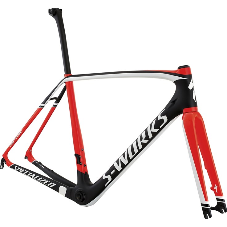 Specialized S-Works Tarmac Disc Frameset Satin Carbon/Gloss Rocket Red/White