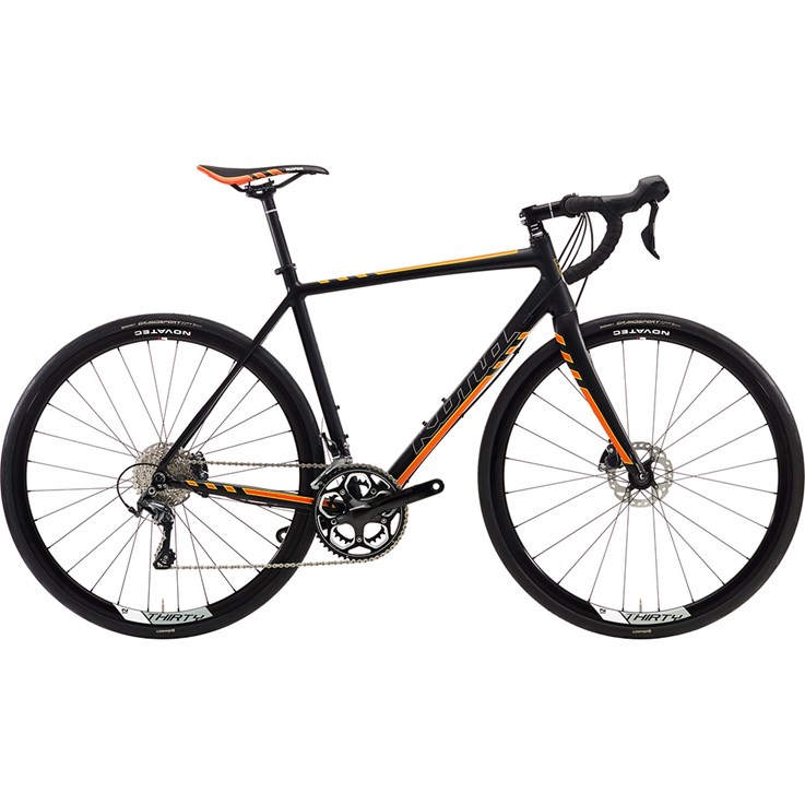 Kona Esatto Disc Deluxe Matt Black with Silver, Orange and Yellow Decals