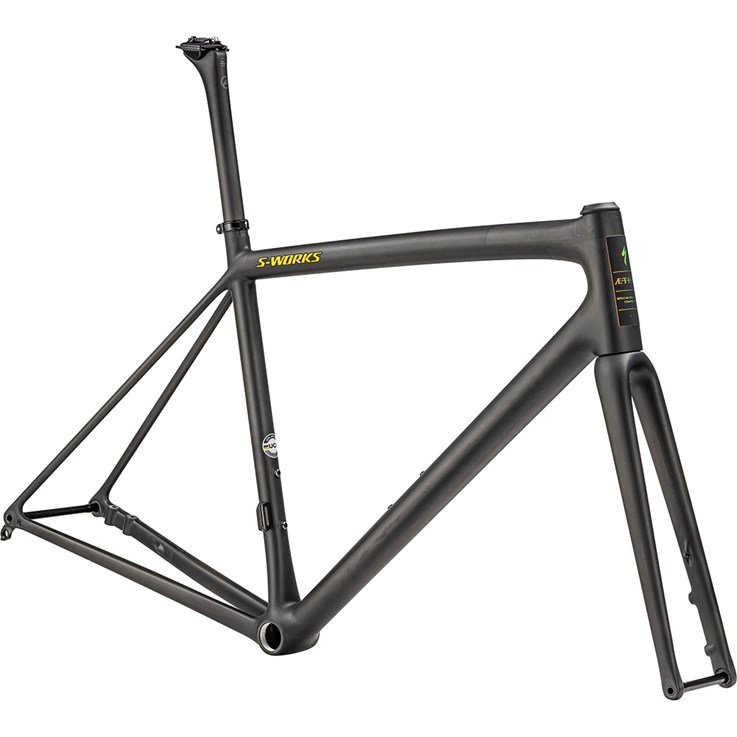 Specialized Aethos S-Works Frameset Ready To Paint Satin Carbon/Jet Fuel