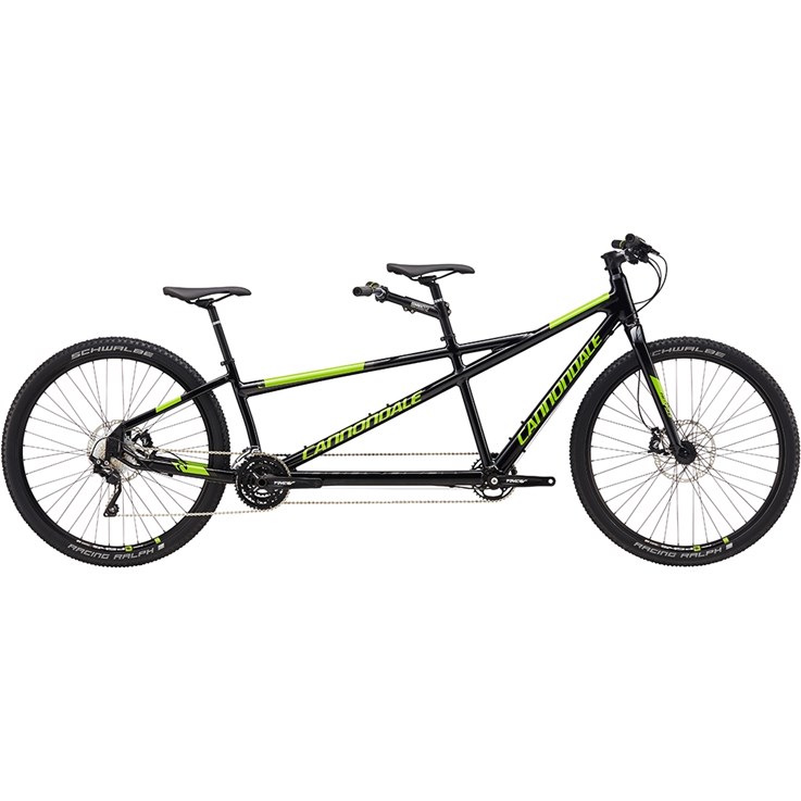 Cannondale Tandem 29" Jet Black with Anthracite and Acid Green, Matte