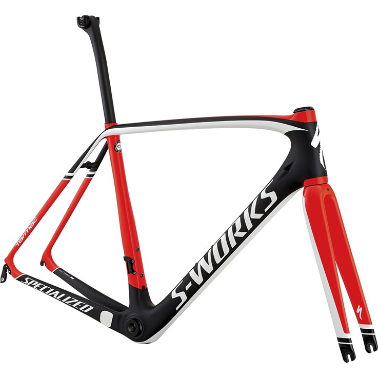 Specialized S-Works Tarmac Frameset Satin Carbon/Gloss Rocket Red/White