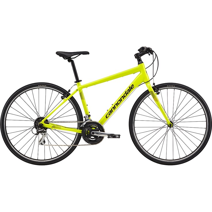 Cannondale Quick 7 Neon Spring, with Jet Black, Charcoal Grey, Reflective Detail, Gloss