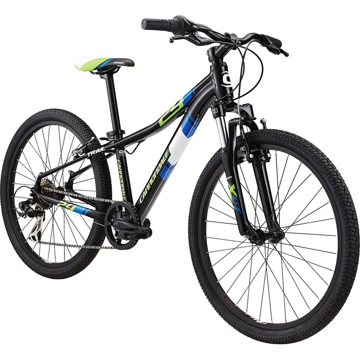 Cannondale Trail 24 Boys Jet Black with Berserker Green, Nu Team Blue and Magnesium White, Gloss