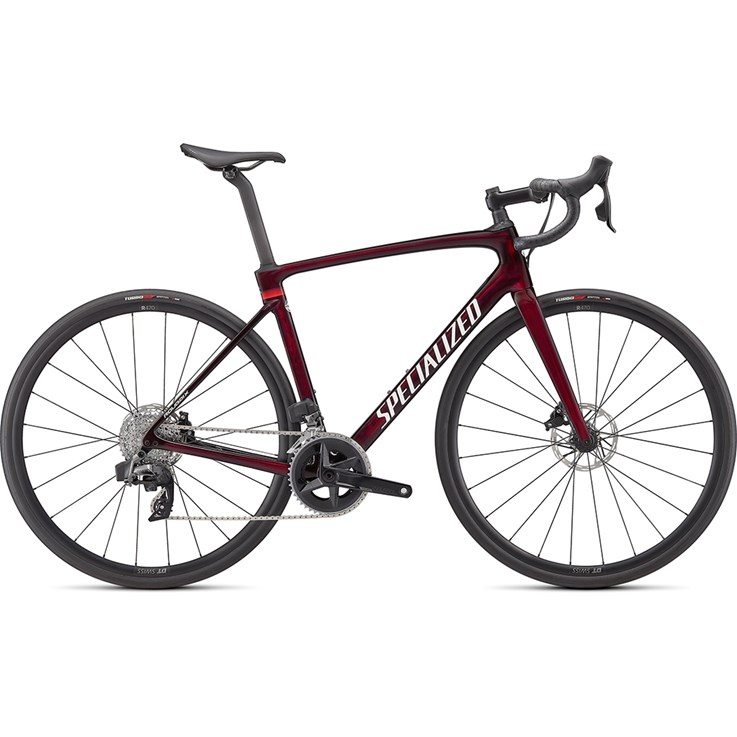 Specialized Roubaix Comp Gloss Red Tint Carbon Metallic White Silver 2022