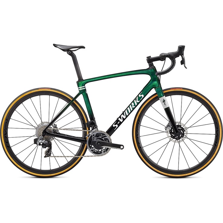 Specialized Roubaix S-Works eTAP Gloss Green Tint/Spectraflair/Satin Flake Silver