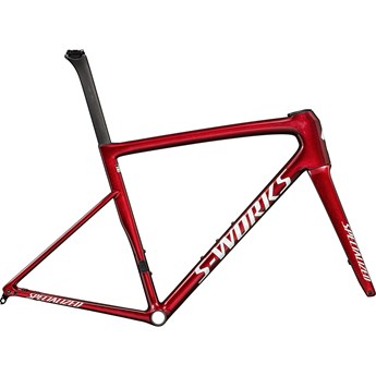 Specialized Tarmac SL8 S-Works Frameset Gloss Red Sky/Metallic White Silver Nyhet