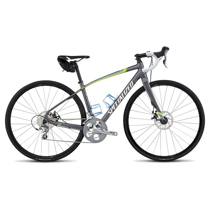 Specialized Dolce Elite Disc EQ Charcoal/Hyp Green/Cyan/White