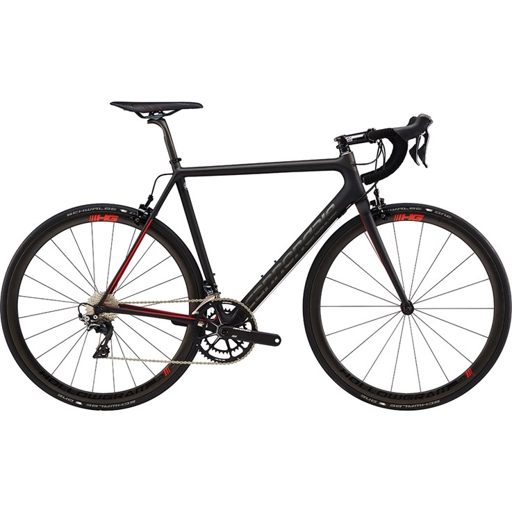 Cannondale SuperSix EVO Hi-Mod Dura-Ace 2 Jet Black With Anthracite and Race Red, Matte with Gloss