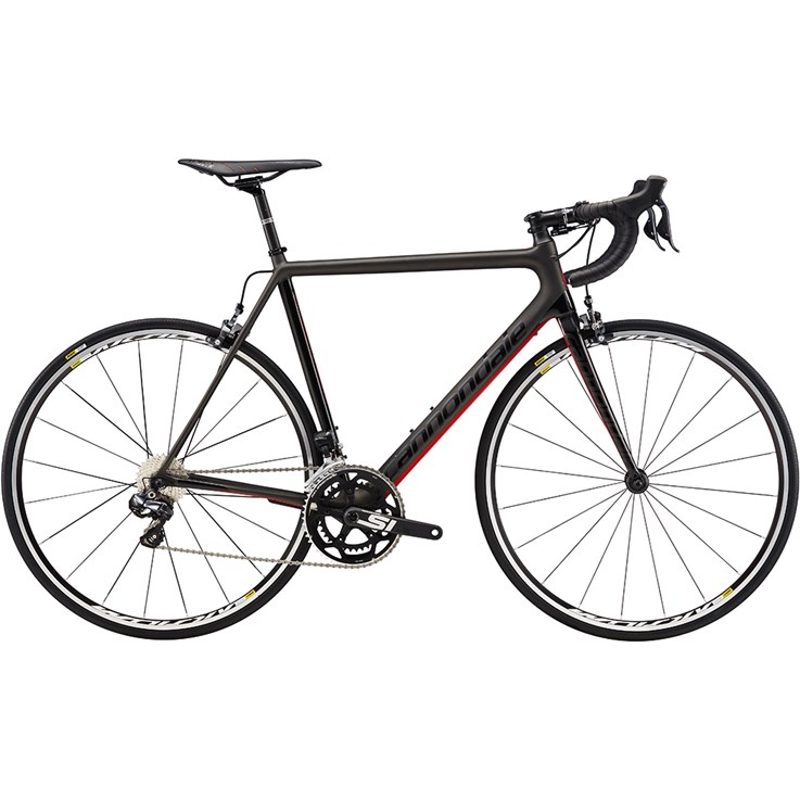 Cannondale SuperSix EVO Carbon Ultegra Di2 Anthracite with Jet Black and Race Red, Gloss
