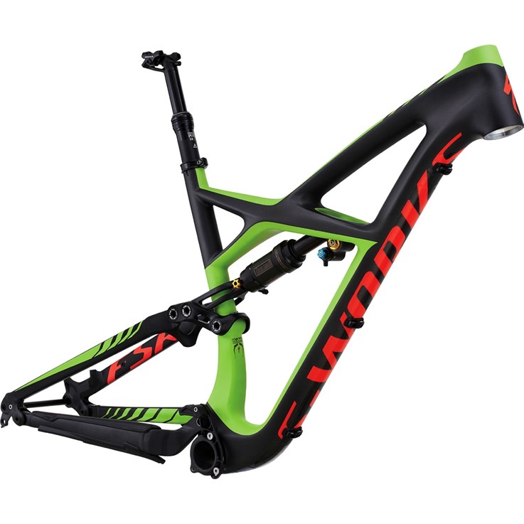 Specialized S-Works Enduro 29 Frame Satin Charcoal Tint Carbon/Monster Green/Rocket Red