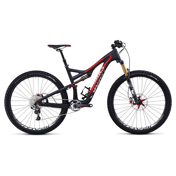 Specialized S-Works Stumpjumper FSR Carbon 29 Materialfärg/Röd/Vit