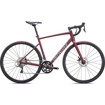 Specialized Allez E5 Disc Satin Maroon/Silver Dust/Flo Red Nyhet