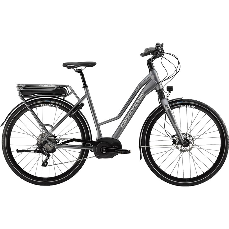 Cannondale Mavaro Performance 1 Womens Charcoal Gray with Blue Collar and Fine Silver, Gloss