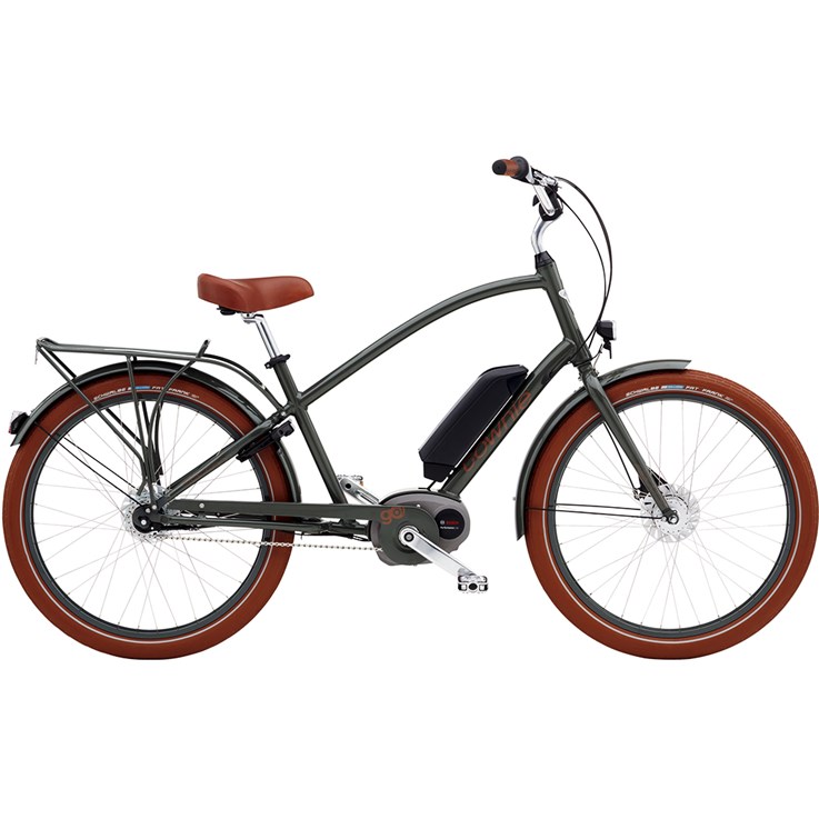 Electra Townie Go! 8i Step-Over Army Grey