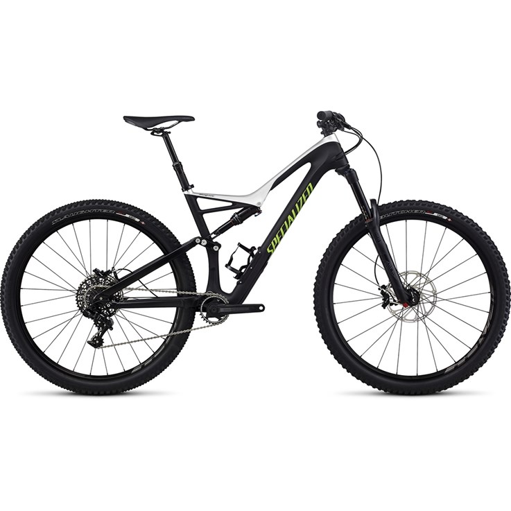 Specialized Stumpjumper FSR Comp Carbon 29 Satin Tarmac Black/Light Silver/Monster Green