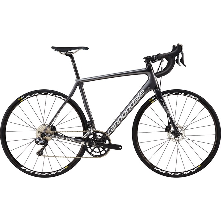 Cannondale Synapse Carbon Disc Ultegra Di2 Charcoal Gray with Fine Silver and Nearly Black, Gloss