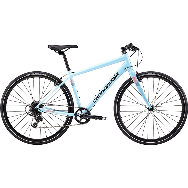 Cannondale Quick Womens 2 Atmosphere Blue with Jet Black, Acid Red, Reflective Detail, Gloss