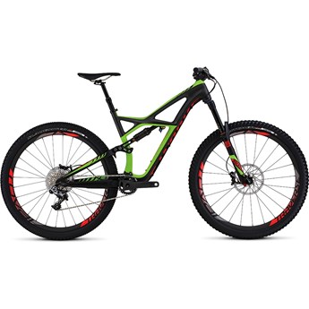 Specialized S-Works Enduro 29 Satin Charcoal Tint Carbon /Monster Green/Rocket Red