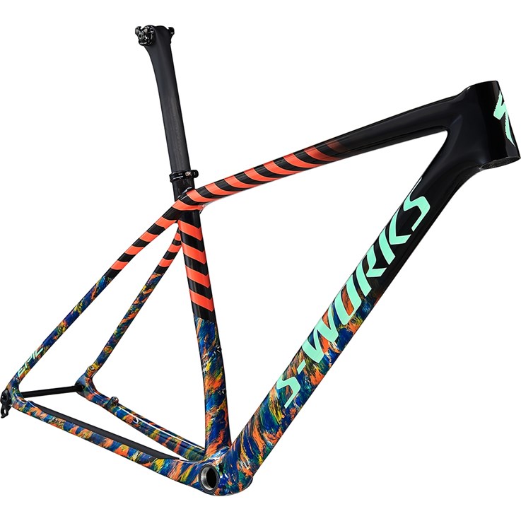 Specialized Epic HT S-Works Frame Gloss Carbon/Cobalt Marble/Brassy Yellow Marble/Vivid Coral/Oasis