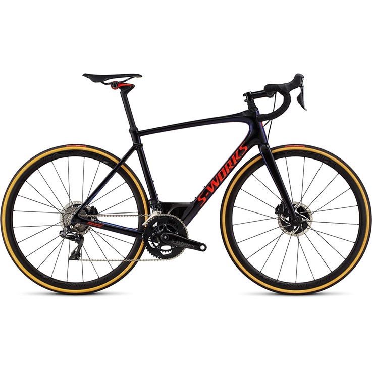 Specialized S-Works Roubaix Di2 Gloss Tarmac Black/Chameleon Edge Fade/Rocket Red Clean