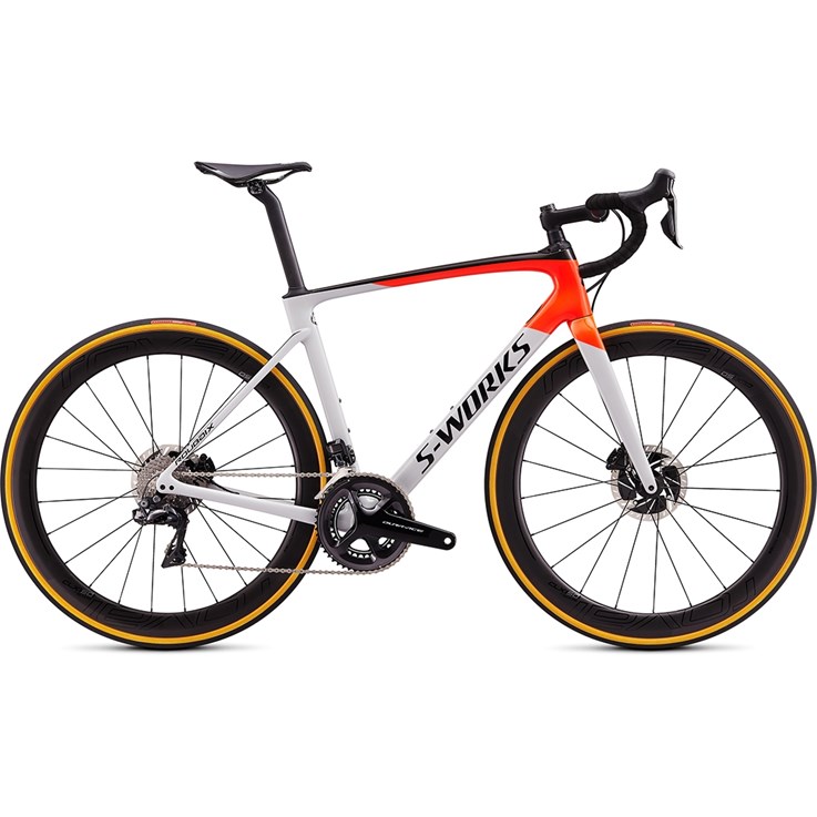 Specialized Roubaix S-Works Di2 Gloss Dove Gray/Rocket Red/Black