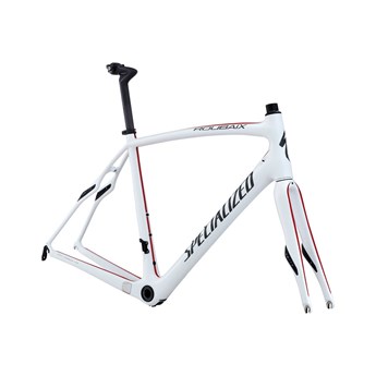 Specialized Roubaix SL4 Pro Bara Ram (Frameset) Pearlvit/Röd/Askgrå