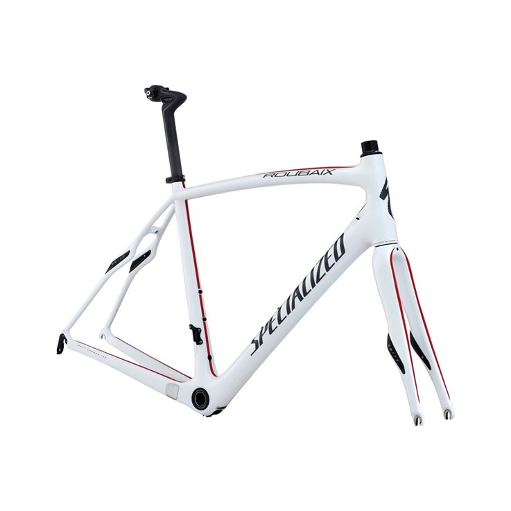 Specialized Roubaix SL4 Pro Bara Ram (Frameset) Pearlvit/Röd/Askgrå