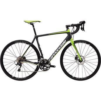 Cannondale Synapse Carbon Disc 105 Jet Black with Magnesium White and Berserker Green, Matte