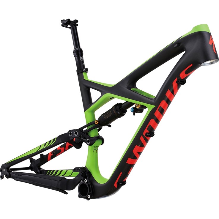 Specialized S-Works Enduro 650B Frame Satin Charcoal Tint Carbon/Monster Green/Rocket Red