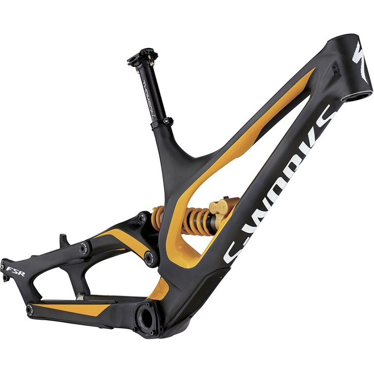 Specialized S-Works Demo 8 FSR Carbon 650B Frame (Bara ram) Carbon/Yellow/White