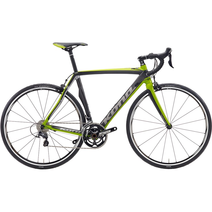 Kona Zone One Dark Silver/Dark Lime/Black On Matt Carbon