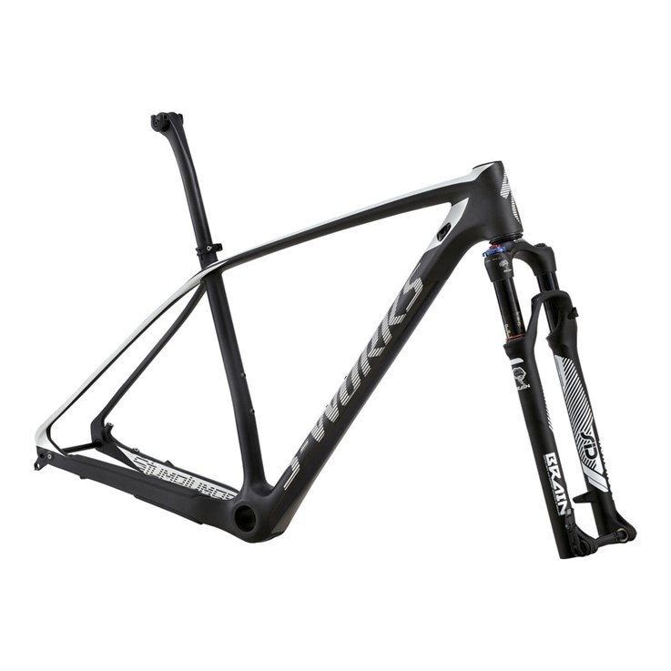 Specialized S-Works Stumpjumper Hardtail Carbon 29 Frameset (Rampaket) Carbon/White