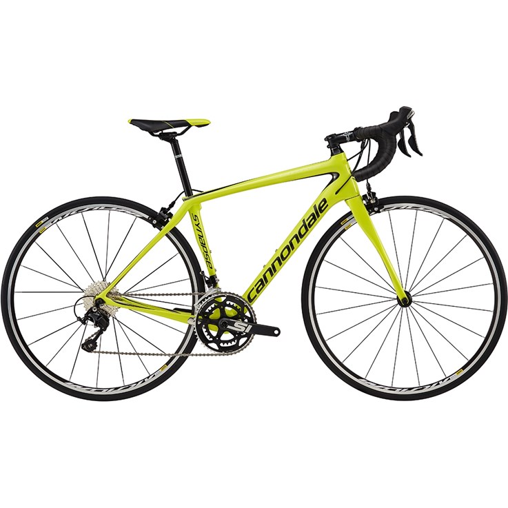 Cannondale Synapse Carbon Womens 105 Neon Spring With Charcoal Grey and Nearly Black, Gloss