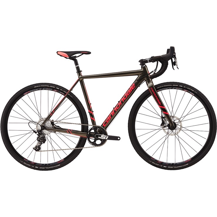 Cannondale CAADX Womens Apex 1 Anthracite with Jet Black and Acid Strawberry, Gloss