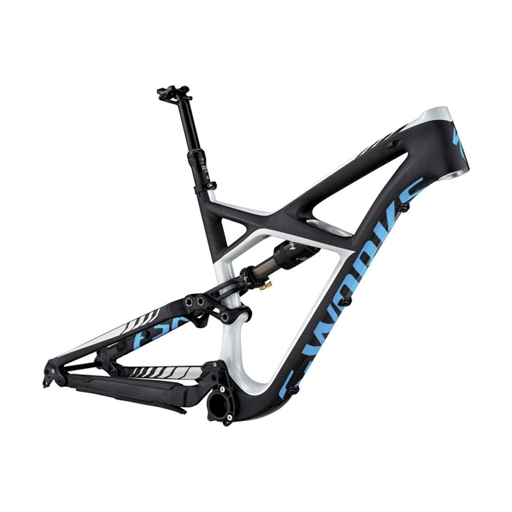 Specialized S-Works Enduro FSR Carbon 650B Frame (Bara ram) Carbon/Dirty White/Cyan