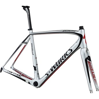 Specialized S-Works Tarmac SL4 OSBB Ram Silver/Svart/Röd