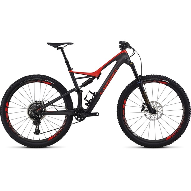 Specialized S-Works Stumpjumper FSR Carbon 29 Silver Tint Carbon/Rocket Red