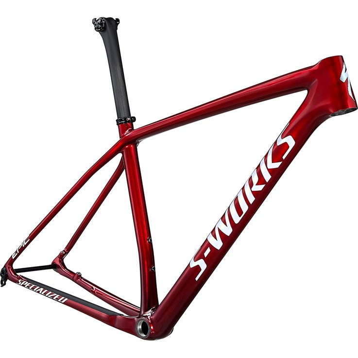 Specialized Epic HT S-Works Frame Gloss Red Tint Fade Over Brushed Silver/Tarmac Black/White W/Gold Pearl