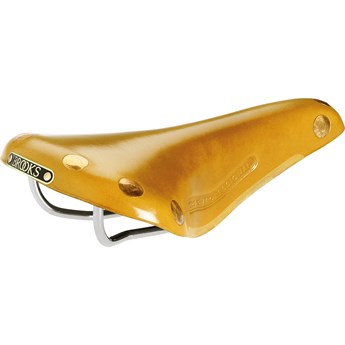 Brooks Sadel I Läder Team Pro Ockra Chrome Rails