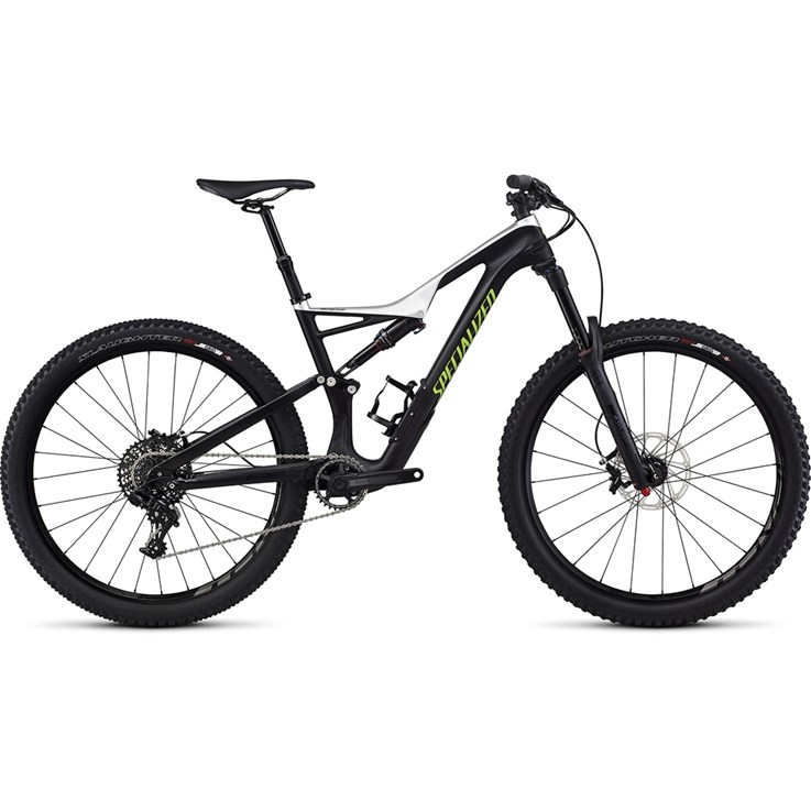 Specialized Stumpjumper FSR Comp Carbon 650B Satin Tarmac Black/Light Silver/Monster Green