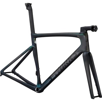 Specialized Tarmac SL7 S-Works Frameset Carbon/Chameleon Silver Green Color Run