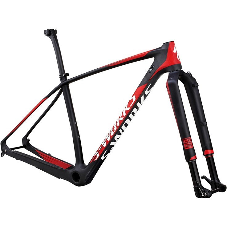 Specialized S-Works Stumpjumper 29 Frameset Satin Gloss Carbon/Flo Red/White